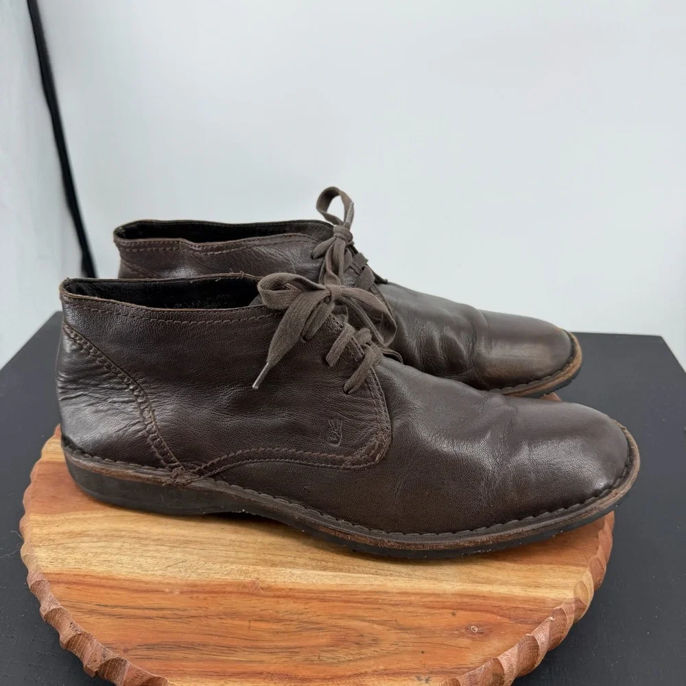 John Varvatos Star USA Hipster chukka‎ boot in brown leather sz 13 lace up